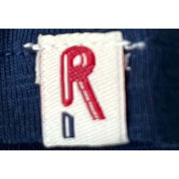 INTERNATIONAL REPORT SHORT SLV CREW NECK TOP, WOMENS, L, NAVY BLUE-WHITE ANCHORS - Picture 8 of 10